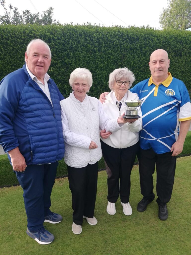 Photo shows winners Adam Wright, Maimi Logan, Becky Houston and Derek McCrae